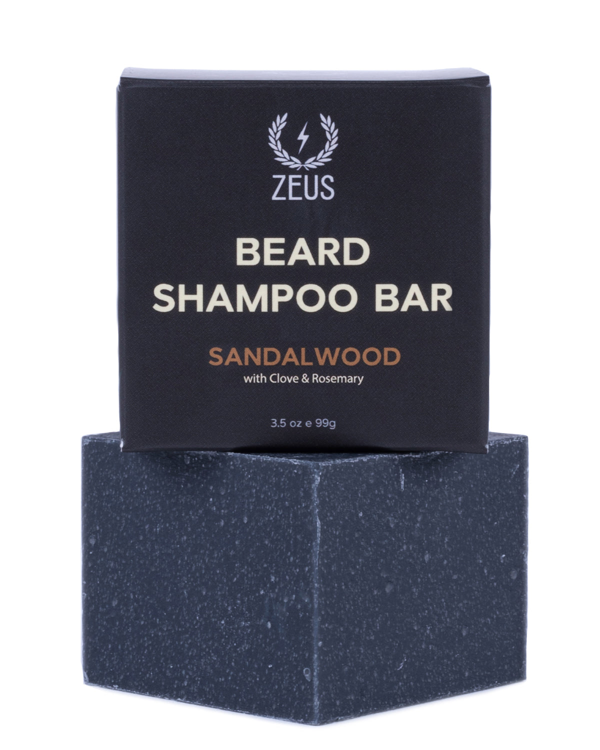 ZEUS Beard Wash Bar for Men, All‑Natural Hydrating Cleanser