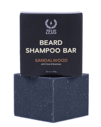 ZEUS Beard Wash Bar for Men, All‑Natural Hydrating Cleanser