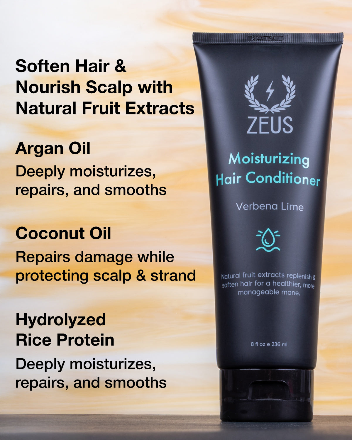 ZEUS Advanced Moisturizing Hair Conditioner for Men with Argan Oil