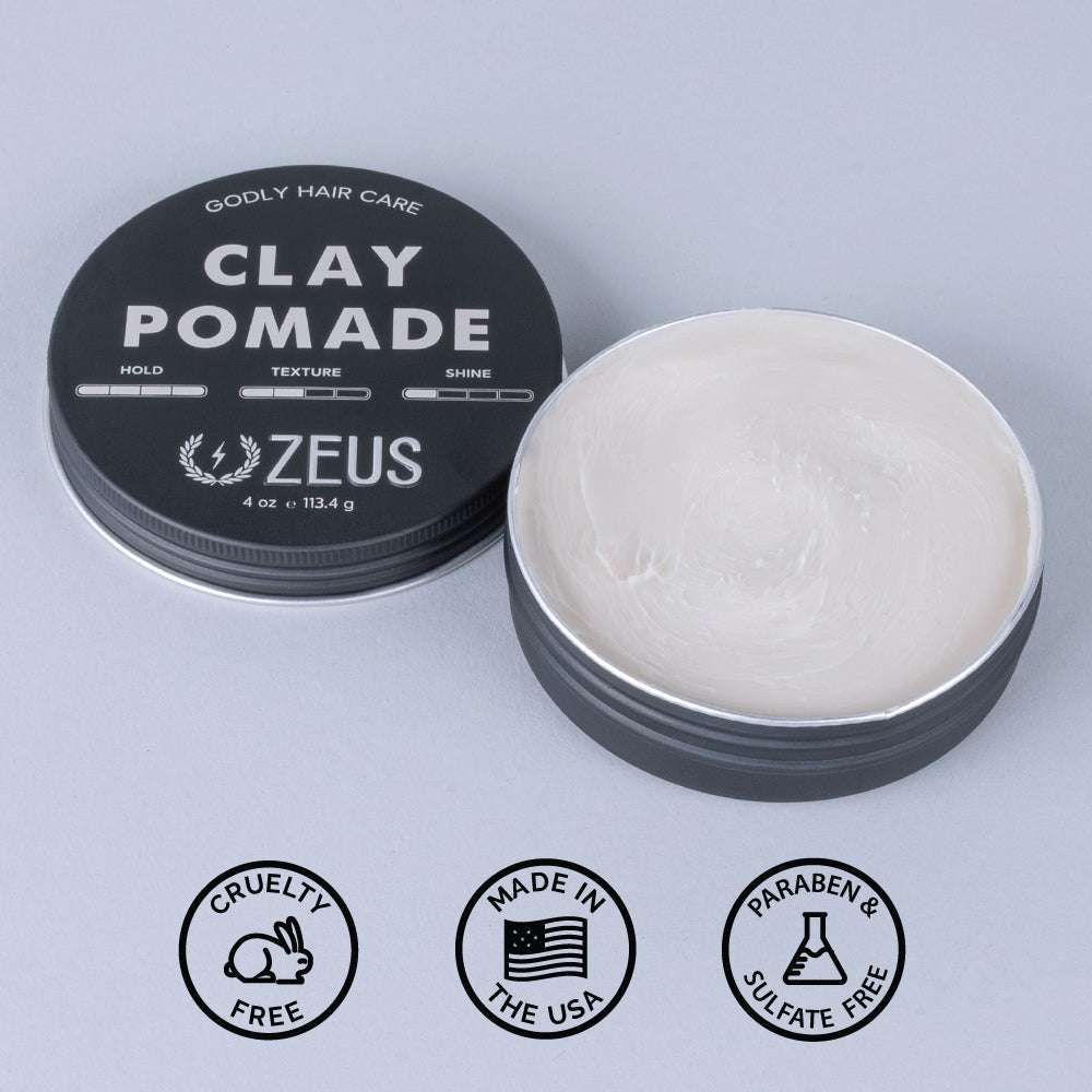 Zeus Clay Pomade, Extra Firm, Verbena Lime