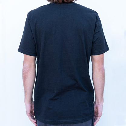 Skull Embroidered Pocket Tee, Black