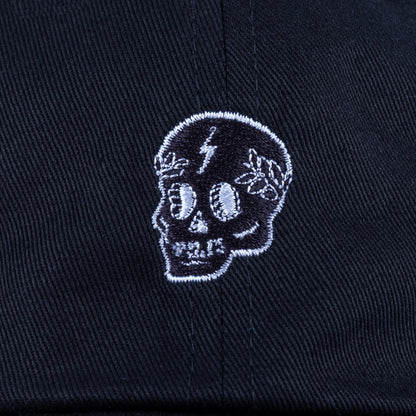 Zeus Skull Embroidered Dad Hat, Black