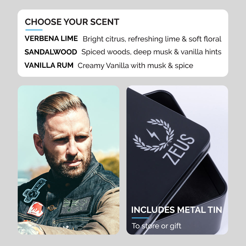 Deluxe beard Care kit with natural oil scents