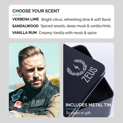 Deluxe beard Care kit with natural oil scents