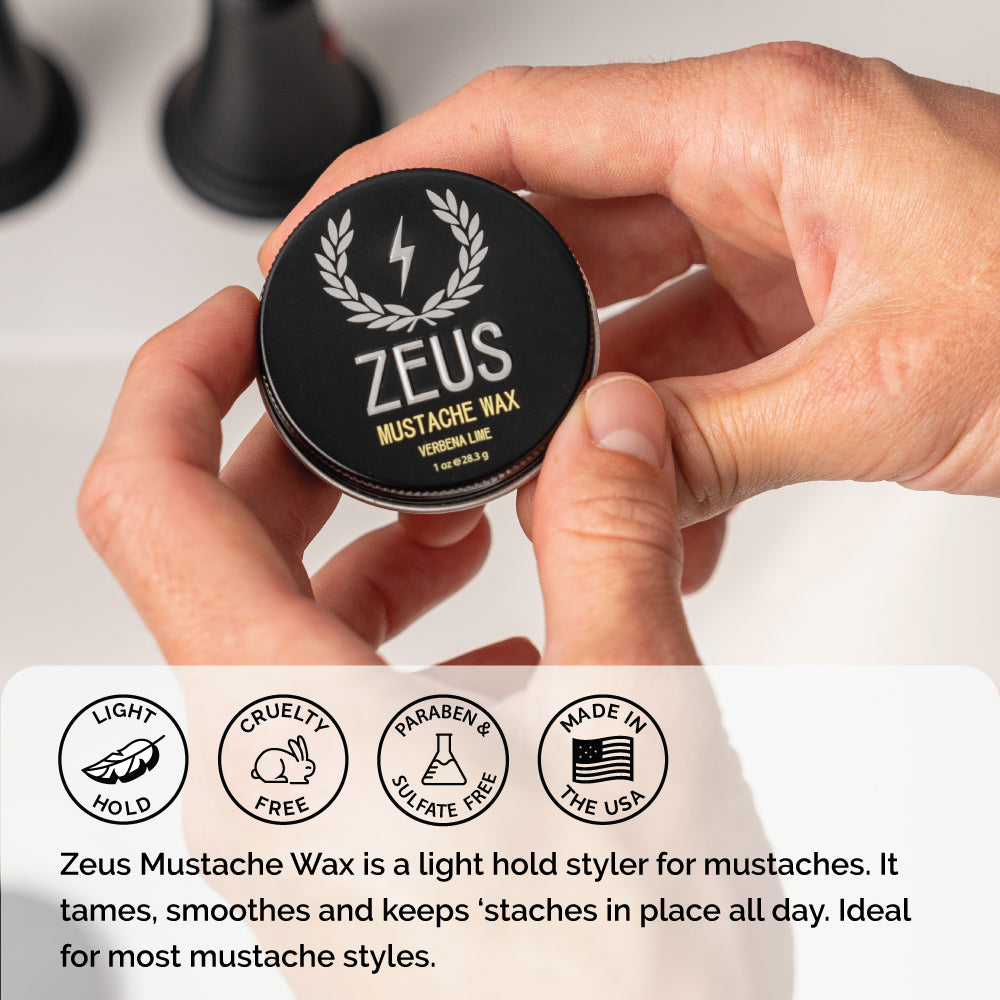 Light hold mustache wax is made in USA
