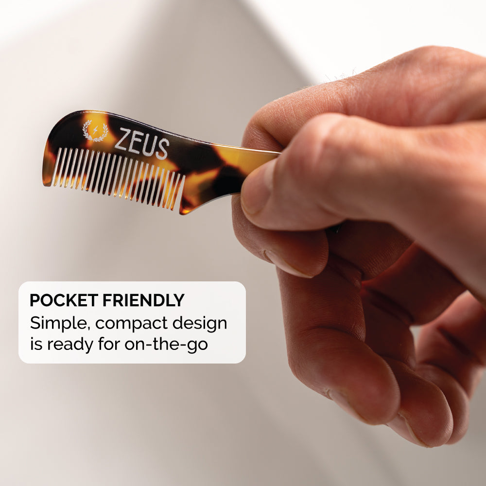 Mustache comb is small and pocket friendly