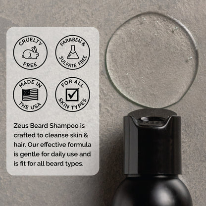 Zeus Beard Shampoo Italian Cypress is made in USA
