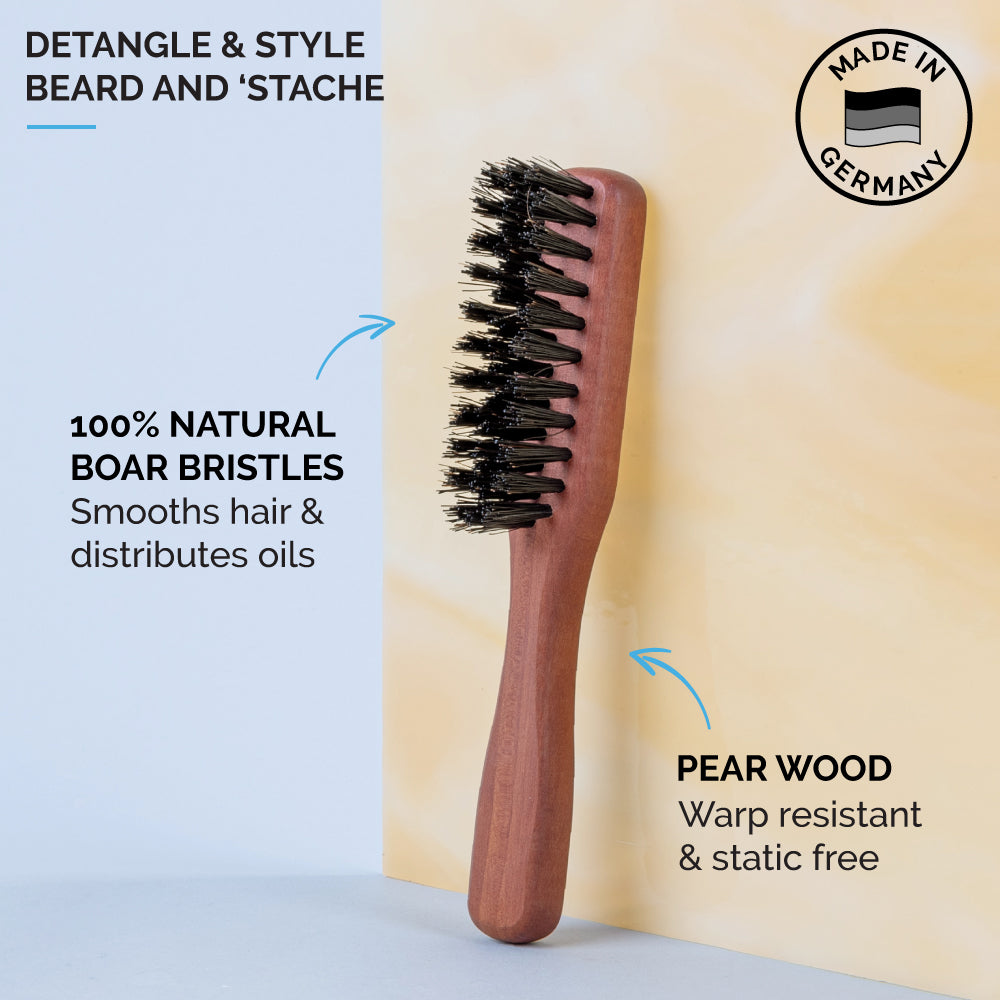 Zeus handle beard brush features