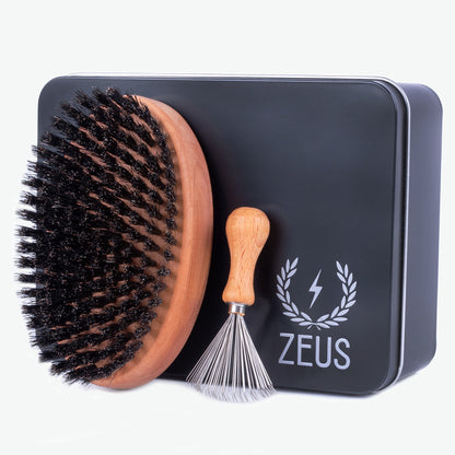 Zeus Military Beard Brush Rake Set