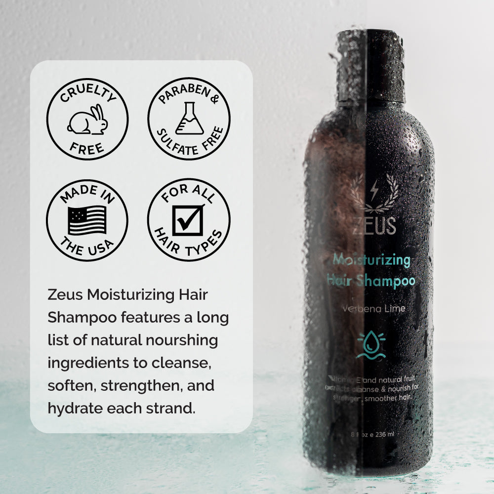 Zeus Moisturizing Hair Shampoo 8oz 