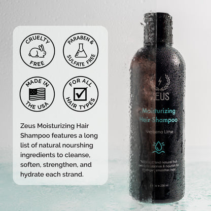 Zeus Moisturizing Hair Shampoo 8oz 