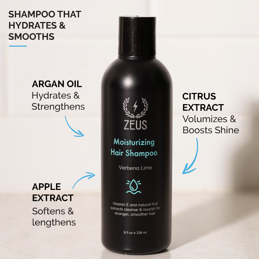 Zeus Moisturizing Hair Wash Set 8oz ingredients