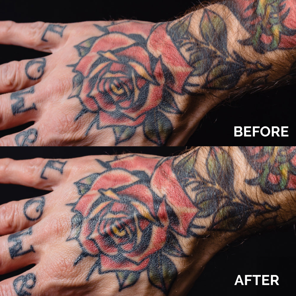 Zeus Tattoo Balm 2oz before and after