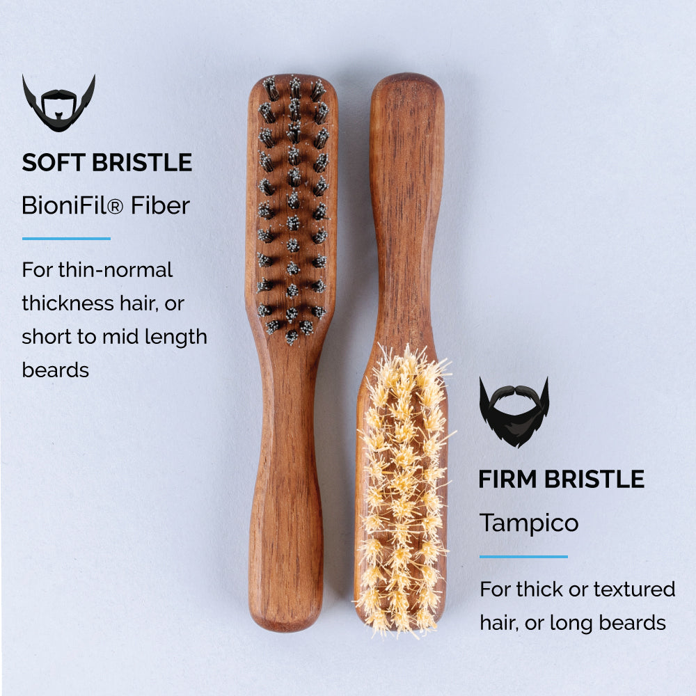 Zeus vegan Beard brush soft or firm bristle