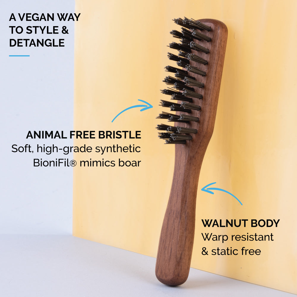 Zeus vegan handle beard brush features