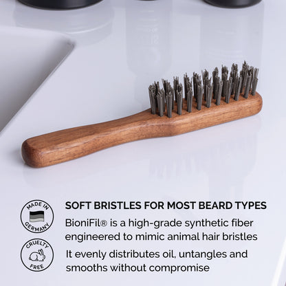 Zeus Vegan Handle Beard Brush Info