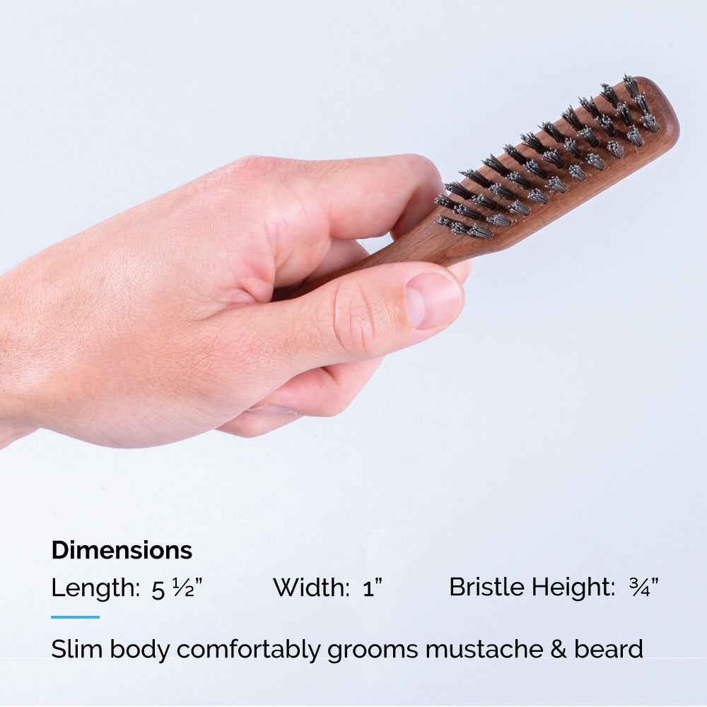 Zeus Vegan Handle Beard Brush size
