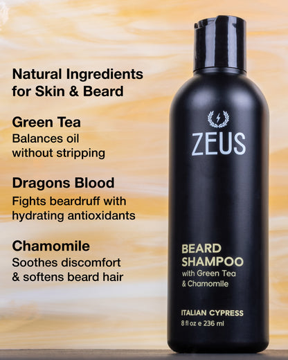 ZEUS Beard Shampoo Wash for Men