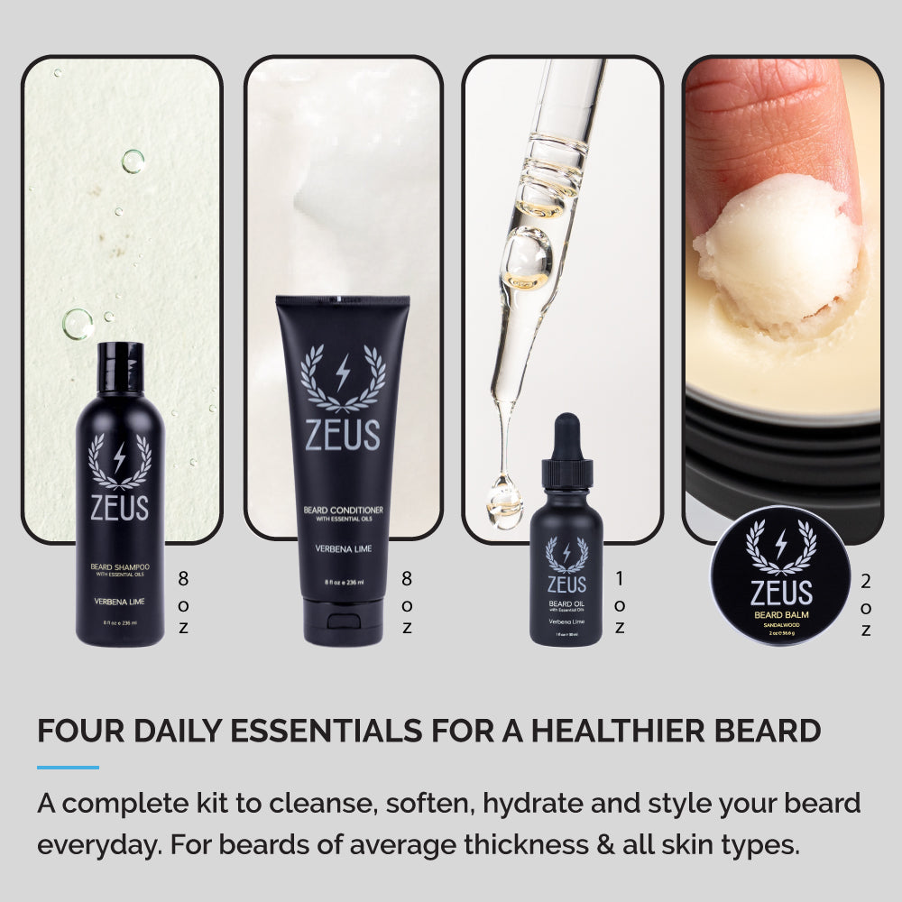 Zeus Everyday Beard Kit with natural oil products