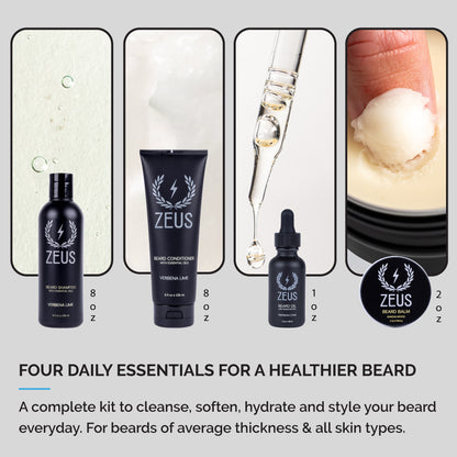 Zeus Everyday Beard Kit with natural oil products
