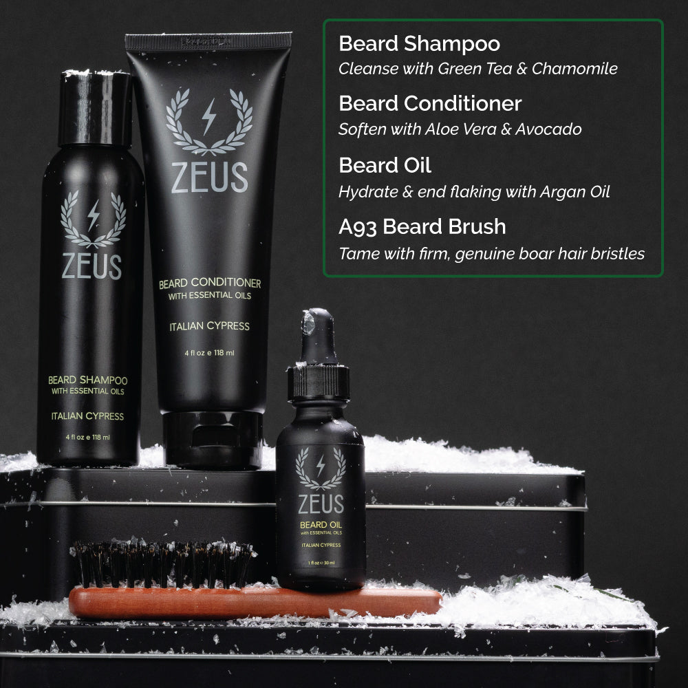 Zeus Exclusive Holiday Beard & Mustache Care Gift Set