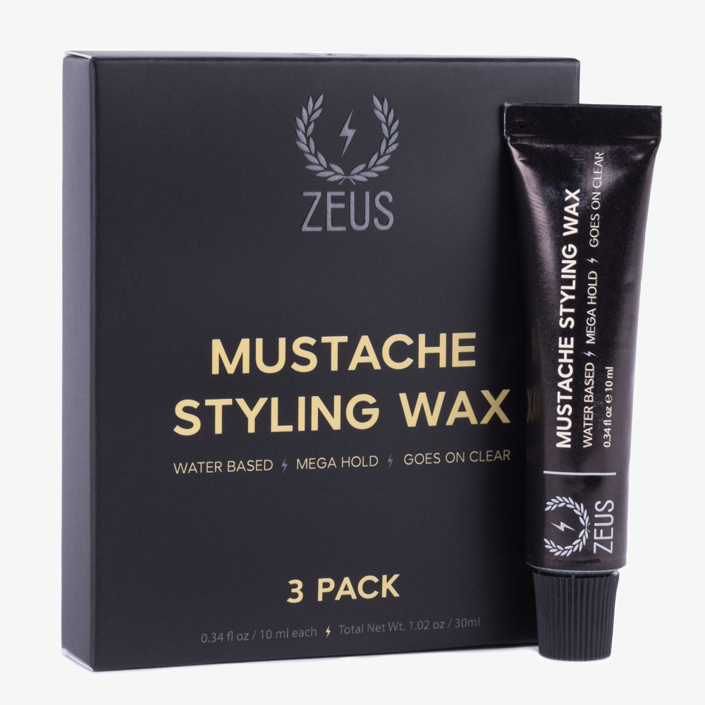 Zeus Mustache Styling Wax Mega Hold 3 Pack