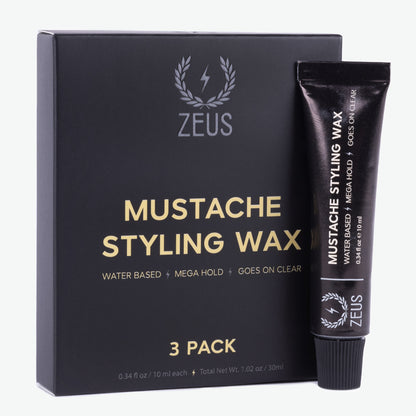 Zeus Mustache Styling Wax Mega Hold 3 Pack