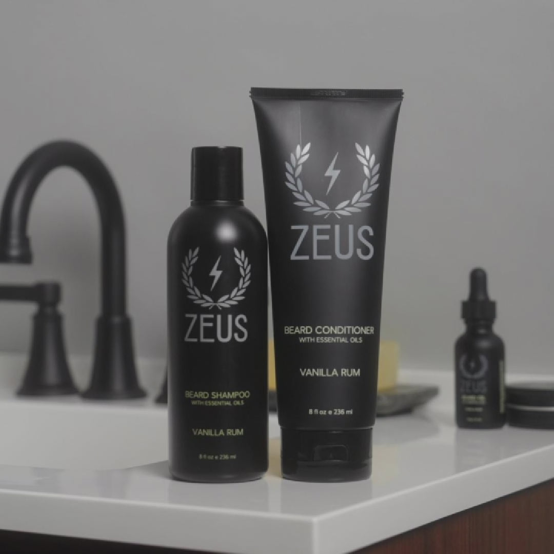 Beard Shampoo and Conditioner Set, 8 fl oz | Zeus