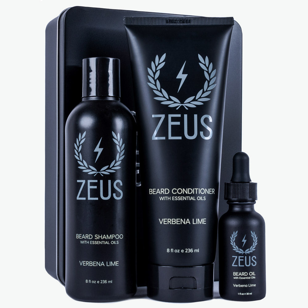 Zeus Thin to Normal Thickness Starter Beard Care Kit | Zeus