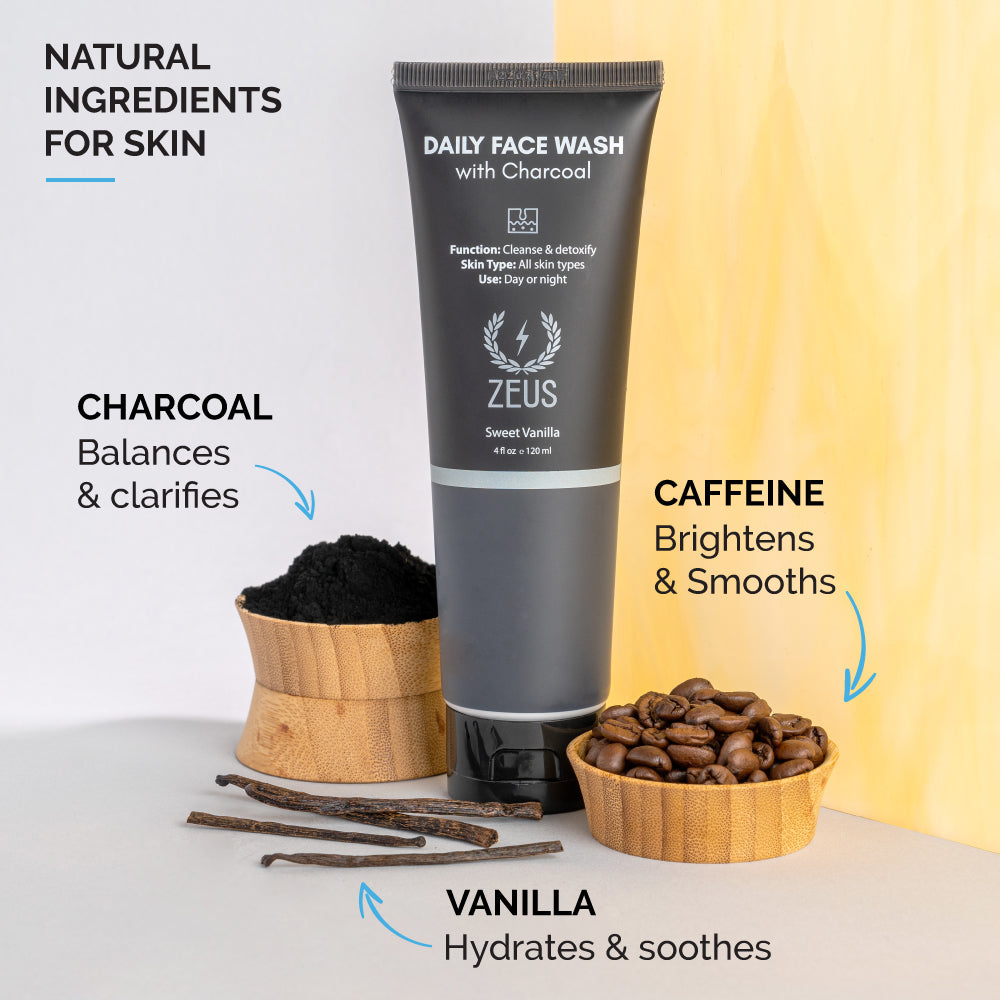 zeus charcoal daily face wash ingredients