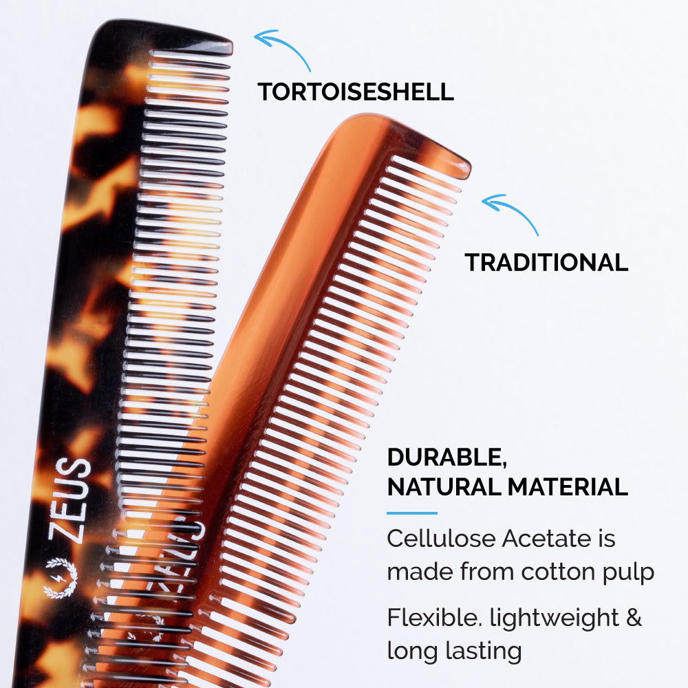 zeus handmade saw cut beard comb material