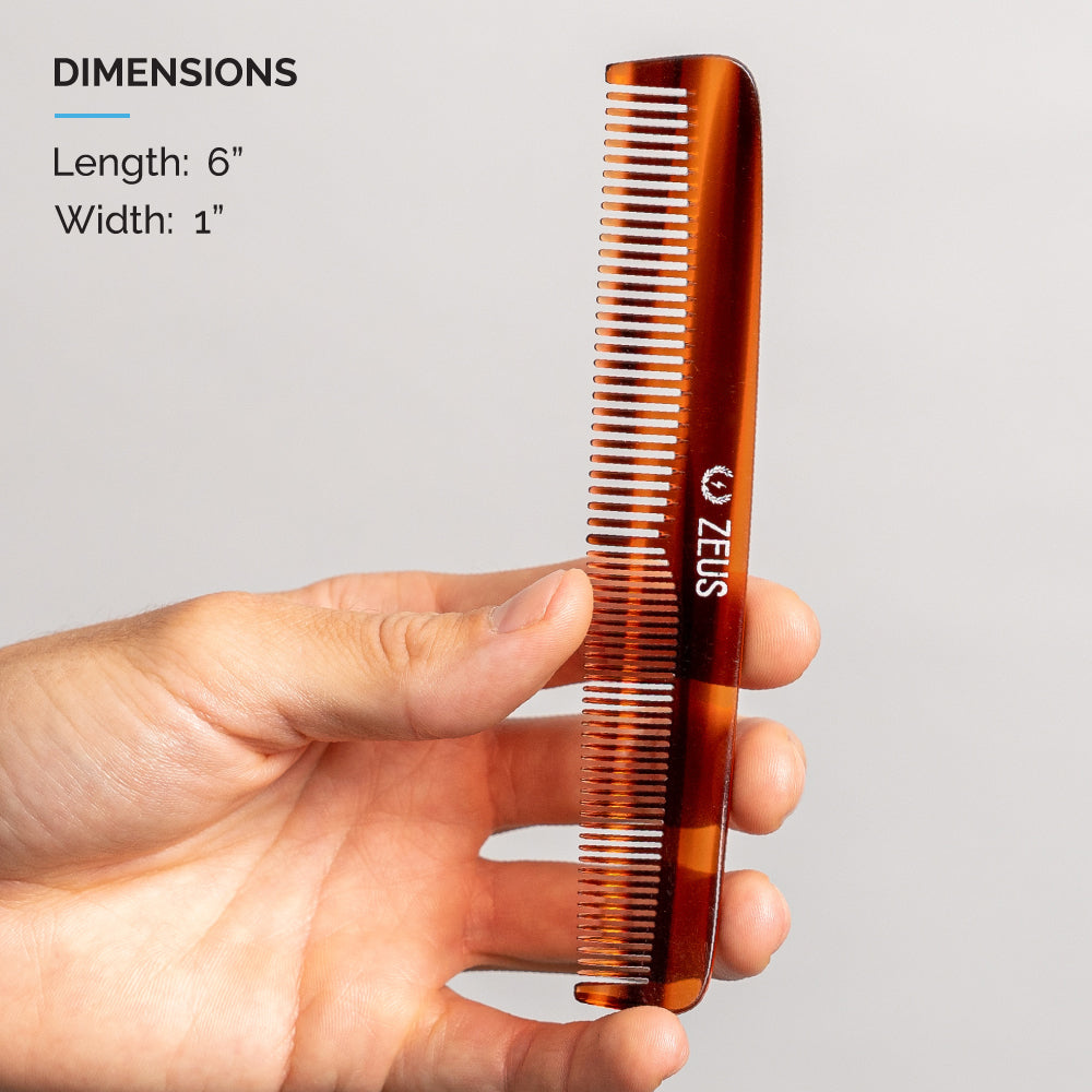 zeus handmade saw cut beard comb size
