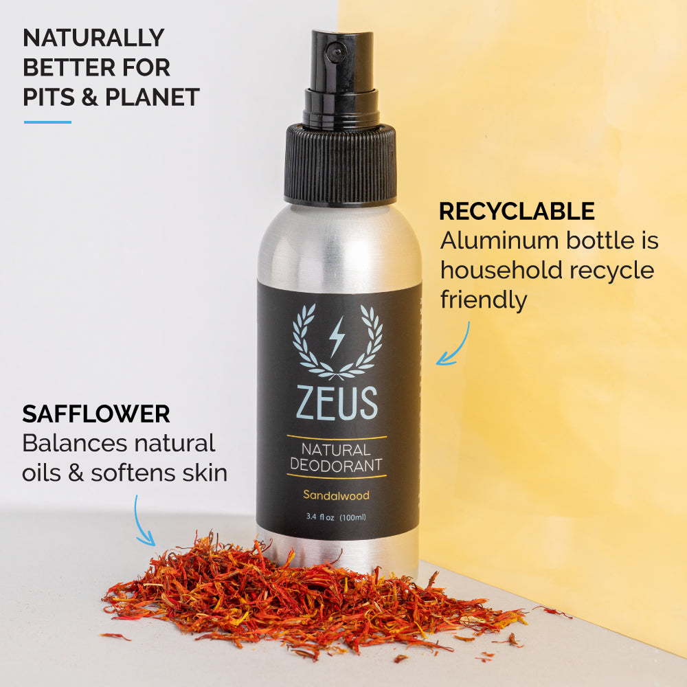 zeus natural deodorant spray ingredients