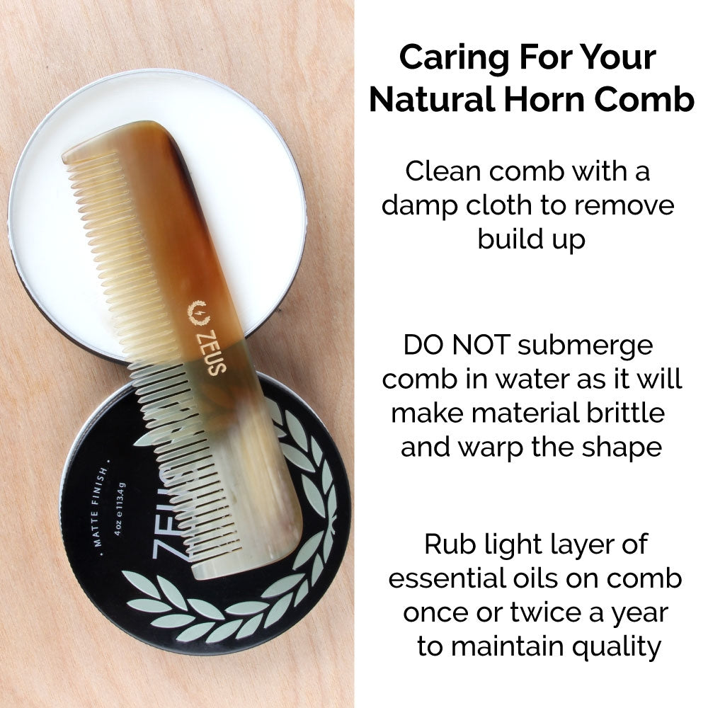 Fine Tooth Hair Comb, Horn