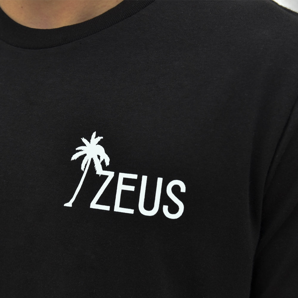 Zeus 100% Cotton, Palm Graphic Tee front logo