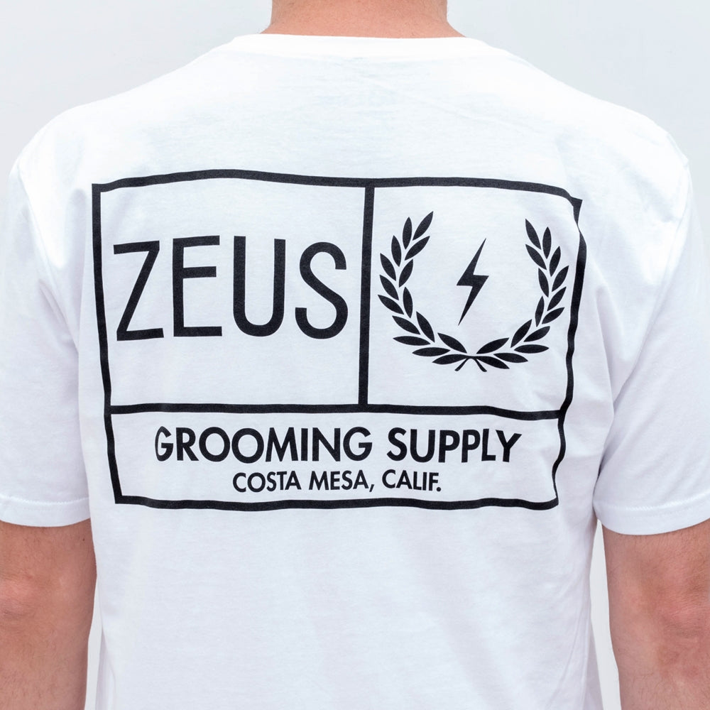 Zeus 100% Cotton, Bolt Graphic Tee back logo