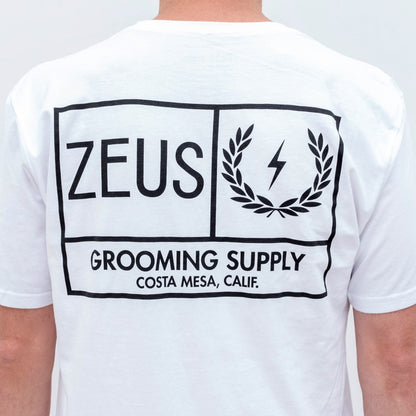 Zeus 100% Cotton, Bolt Graphic Tee back logo