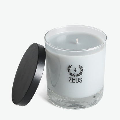 Zeus Scented Soy Blend Whiskey Glass Candle with lid