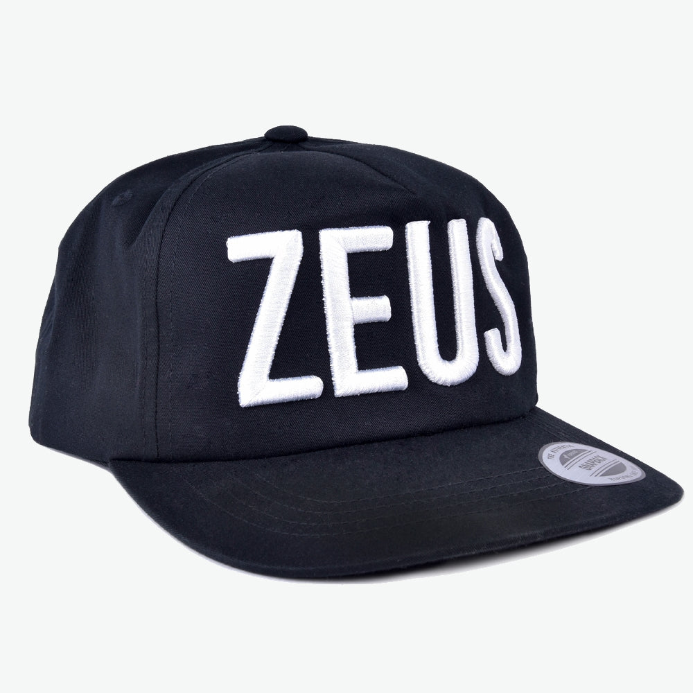 Zeus Black Logo Snapback Hat