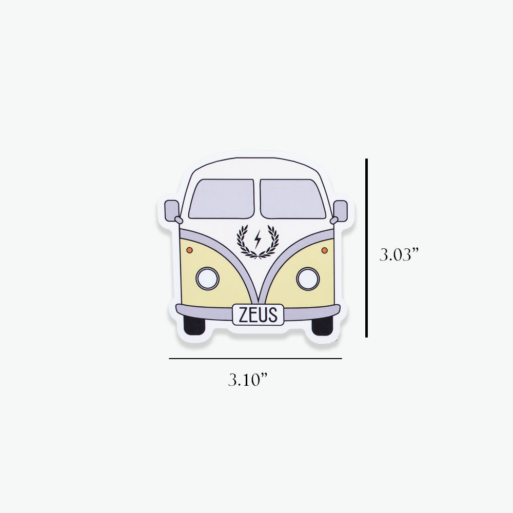 Zeus bus sticker
