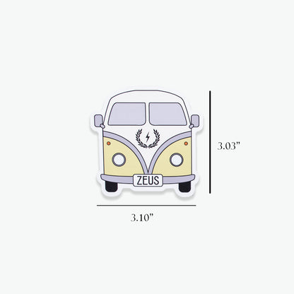 Zeus bus sticker