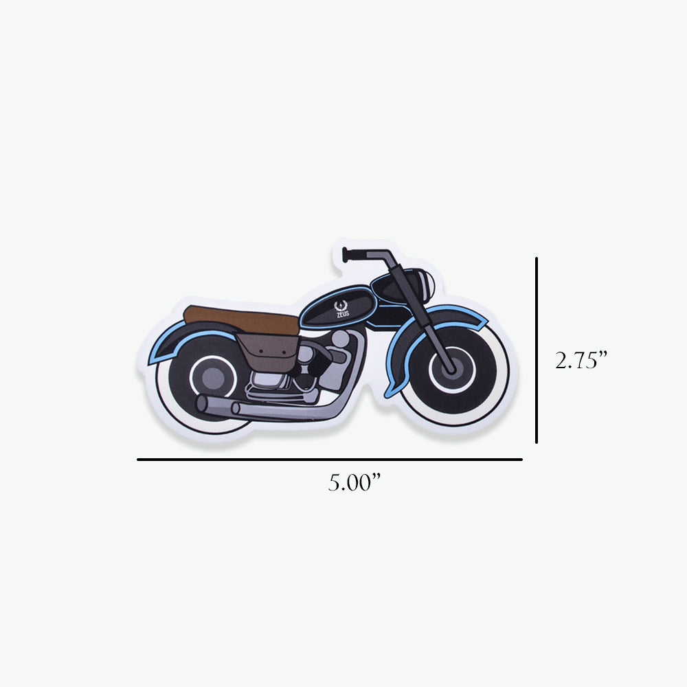 Zeus motorcycle sticker