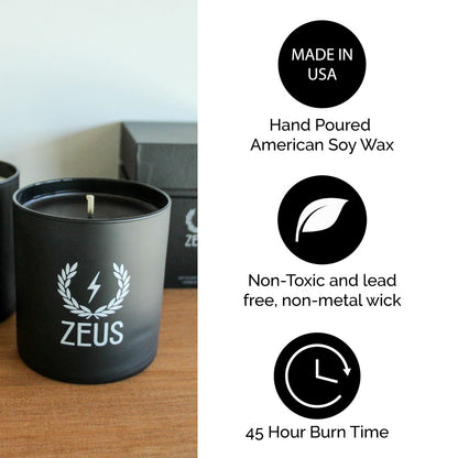 zeus limited edition soy candle info