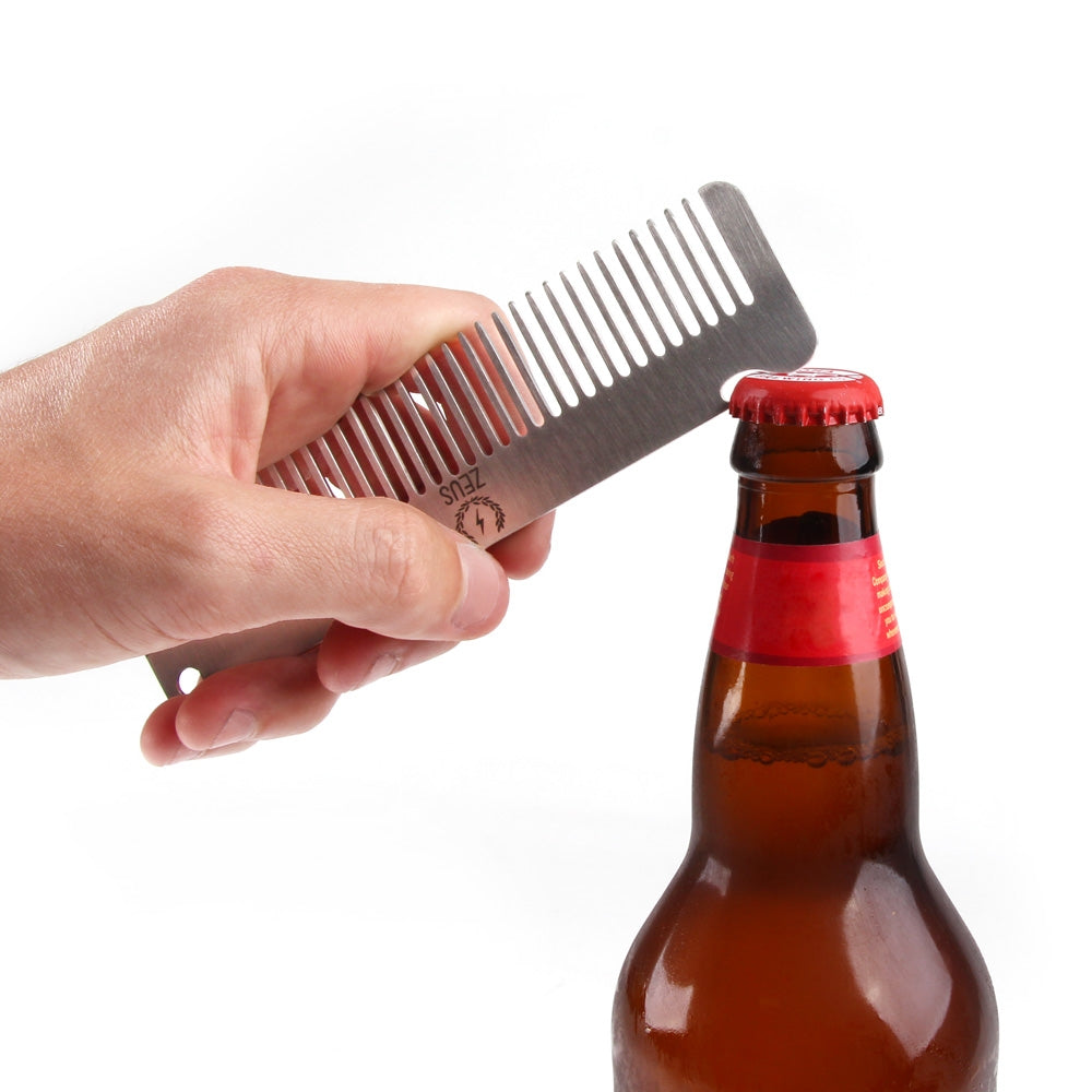 Zeus Stainless Steel Comb with Bottle Opener - F21