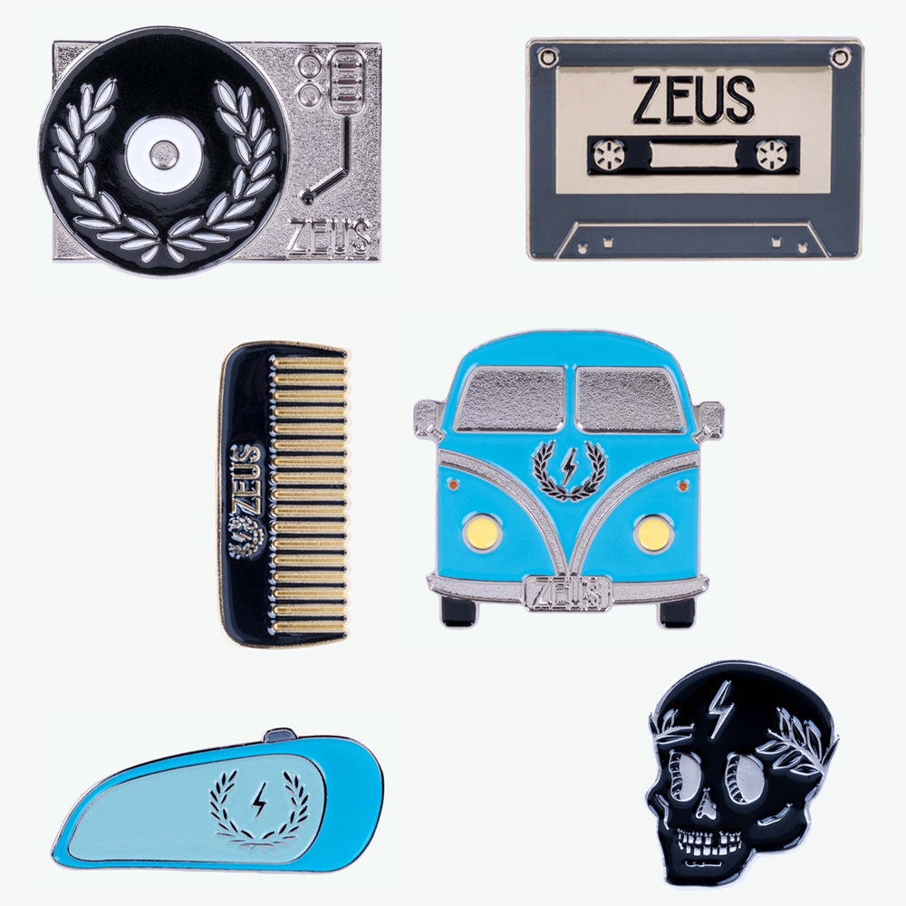Zeus Limited Edition Enamel Pins- 6 Pack