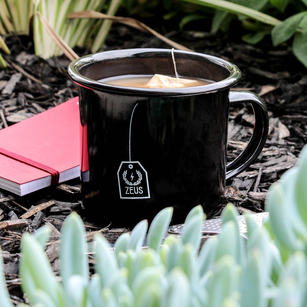 Zeus Enamel Mug- Limited Edition Collectors No.1 with tea drink