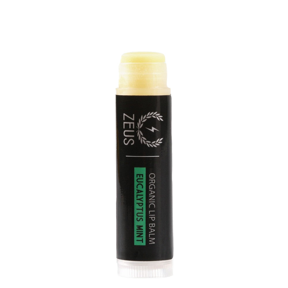 Zeus USDA Organic Lip Balm, Eucalyptus Mint, 4-Pack