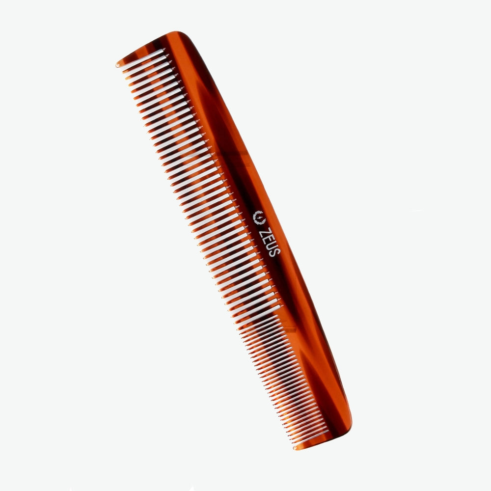 Zeus 7.5" Handmade Saw-Cut 2-in-1 Beard & Mustache Comb