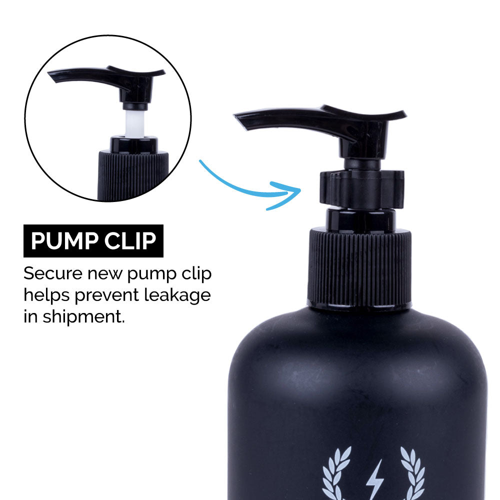 Zeus Aloe Vera Hand Soap 12 fl oz, Sandalwood includes a pump clip to prevent leackage