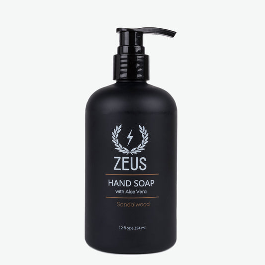 Zeus Aloe Vera Hand Soap 12 fl oz, Sandalwood bottle